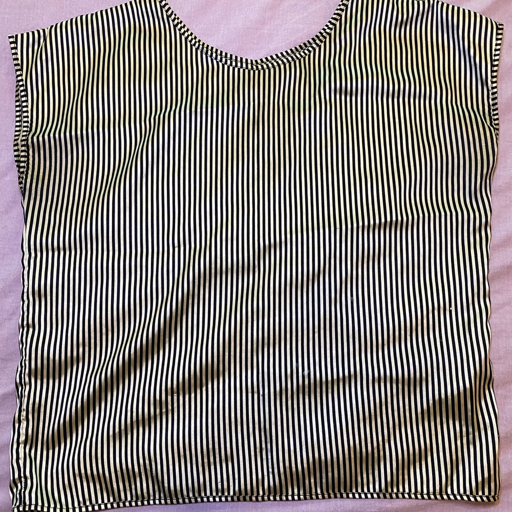 Satin pin strip top